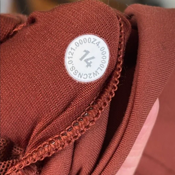 Lululemon Wunder Train Long Line Bra Dark Terracotta Size 14 - Picture 6 of 6